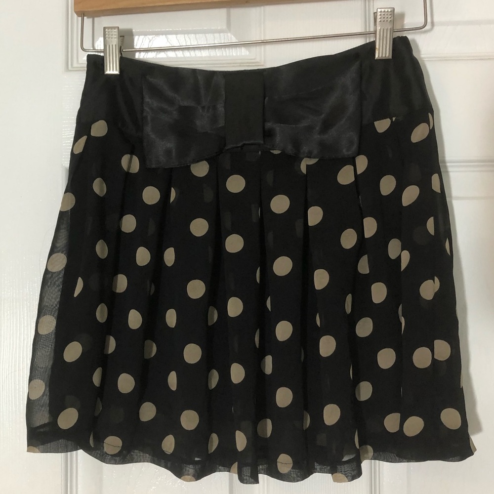 Polka dot mini skirt